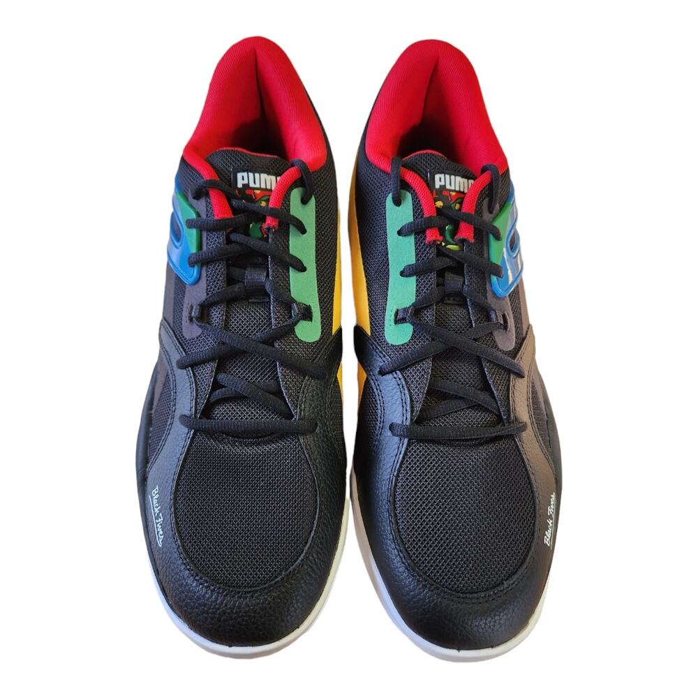 PUMA TRC Blaze Black Fives Court Basketball Low Top Athletic Shoe Sneaker Men 12 - Picture 3 of 8